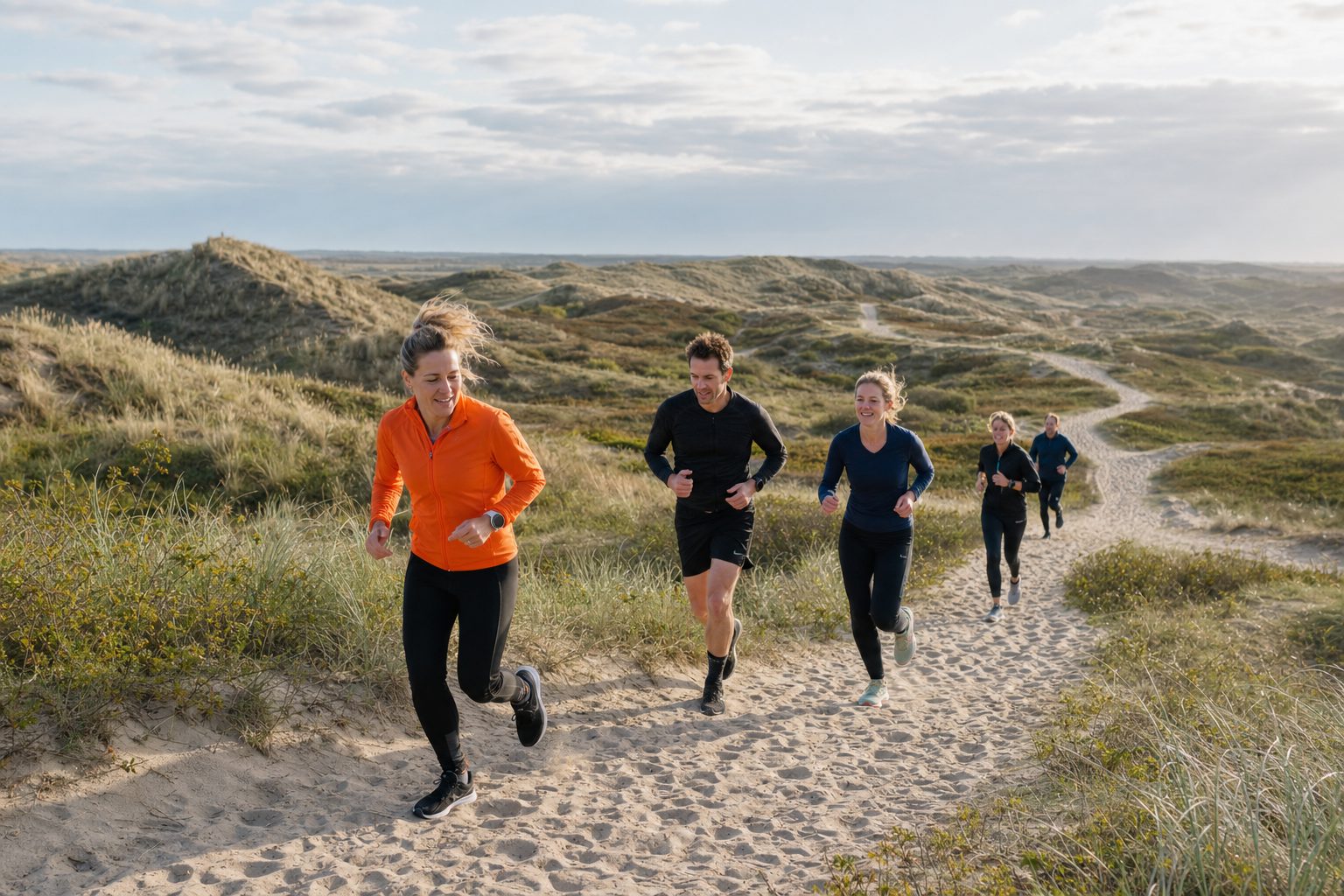 Hardloper bouwt in de duinen bij Overveen rustig op van 5 naar 10 km