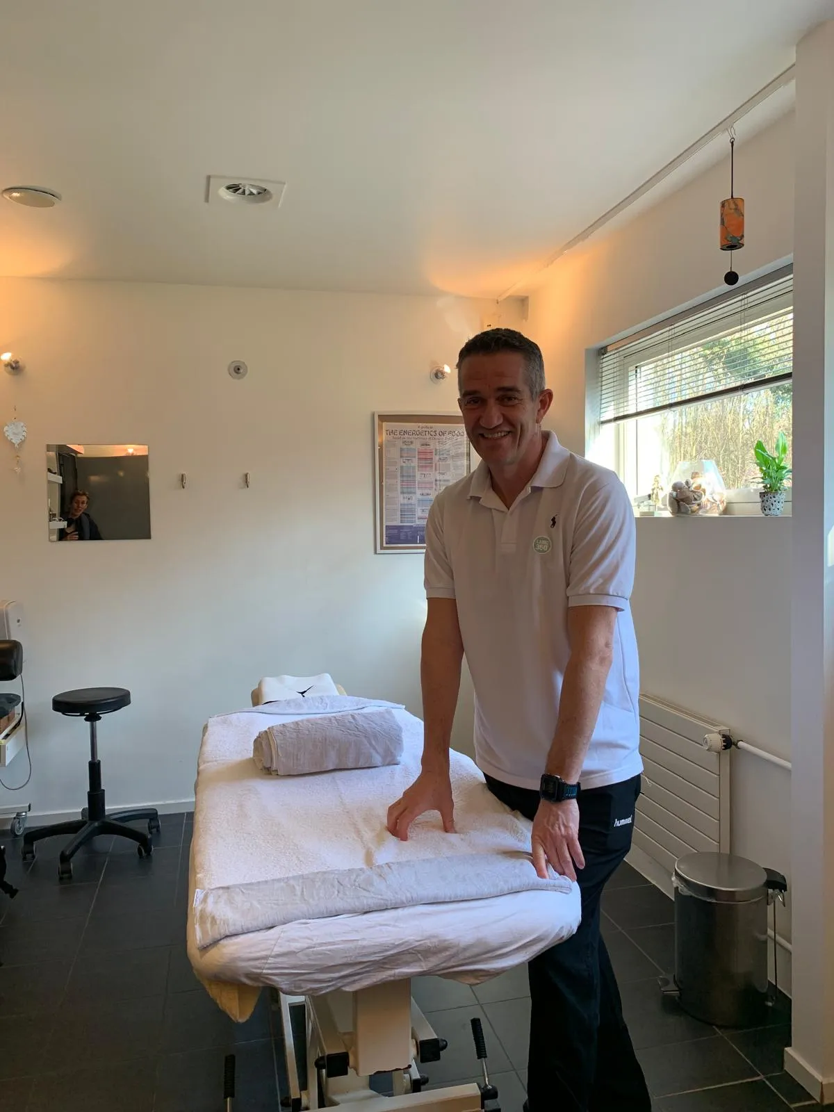 De behandelruimte voor sportmassage en healing in Overveen